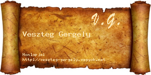 Veszteg Gergely névjegykártya